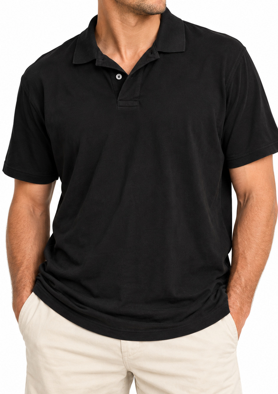HUGO BOSS MEN'S BLACK POLO SHIRT XXL 100% COTTON MADE IN ITALY SHORT SLEEVE